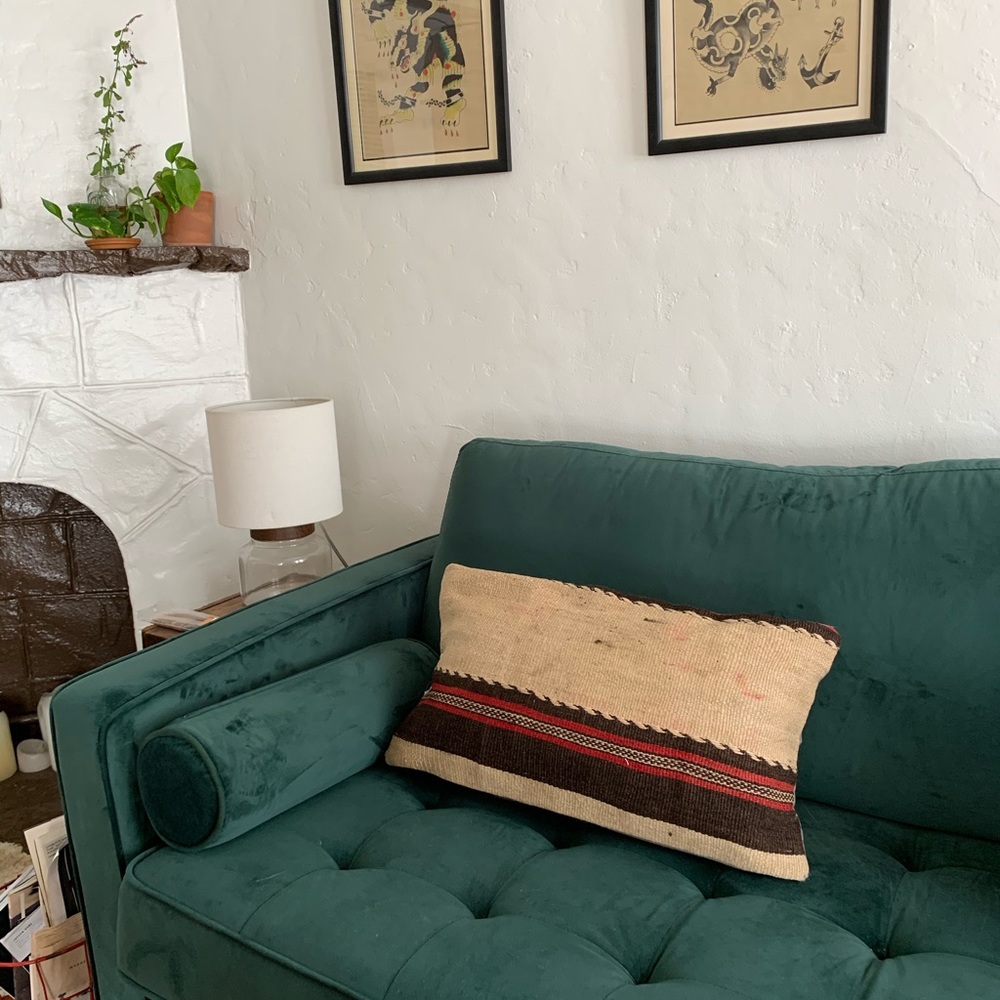 Turkish hand made wool pillow cover